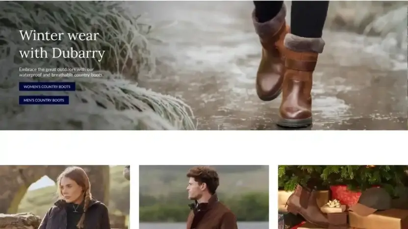 Screenshot of Non-Delivery scam website Dubarryofficial.com