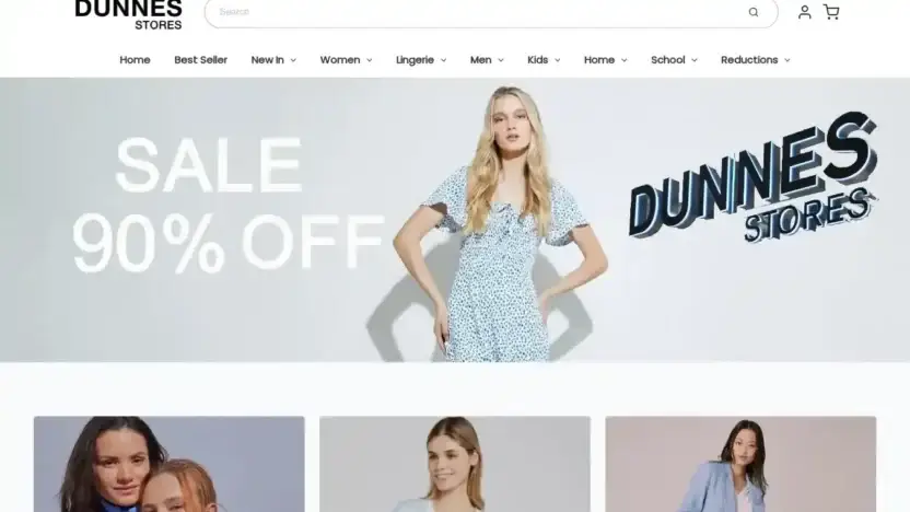 Screenshot of Non-Delivery scam website Dunnesstoresale.com