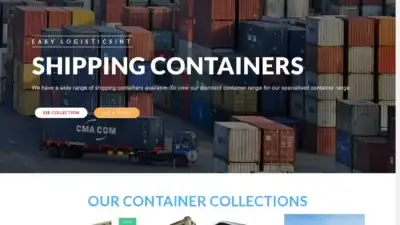 Screenshot of Container scam website Easylogisticsint.com