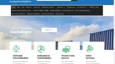 Screenshot of Container scam website Ecospacecontainers.com