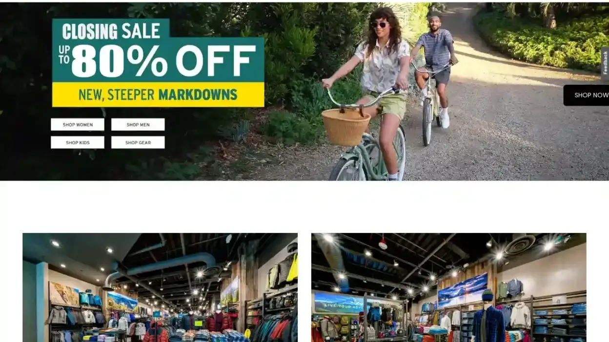 Screenshot of Non-Delivery scam website Eddiebauerus.shop