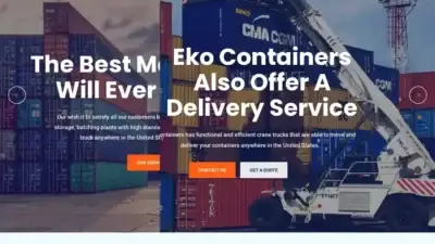 Screenshot of Container scam website Eko-containers.com