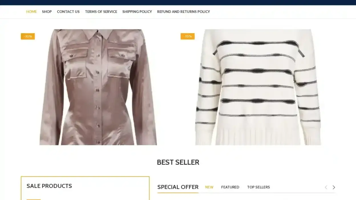 Screenshot of Non-Delivery scam website Etceterajs.shop