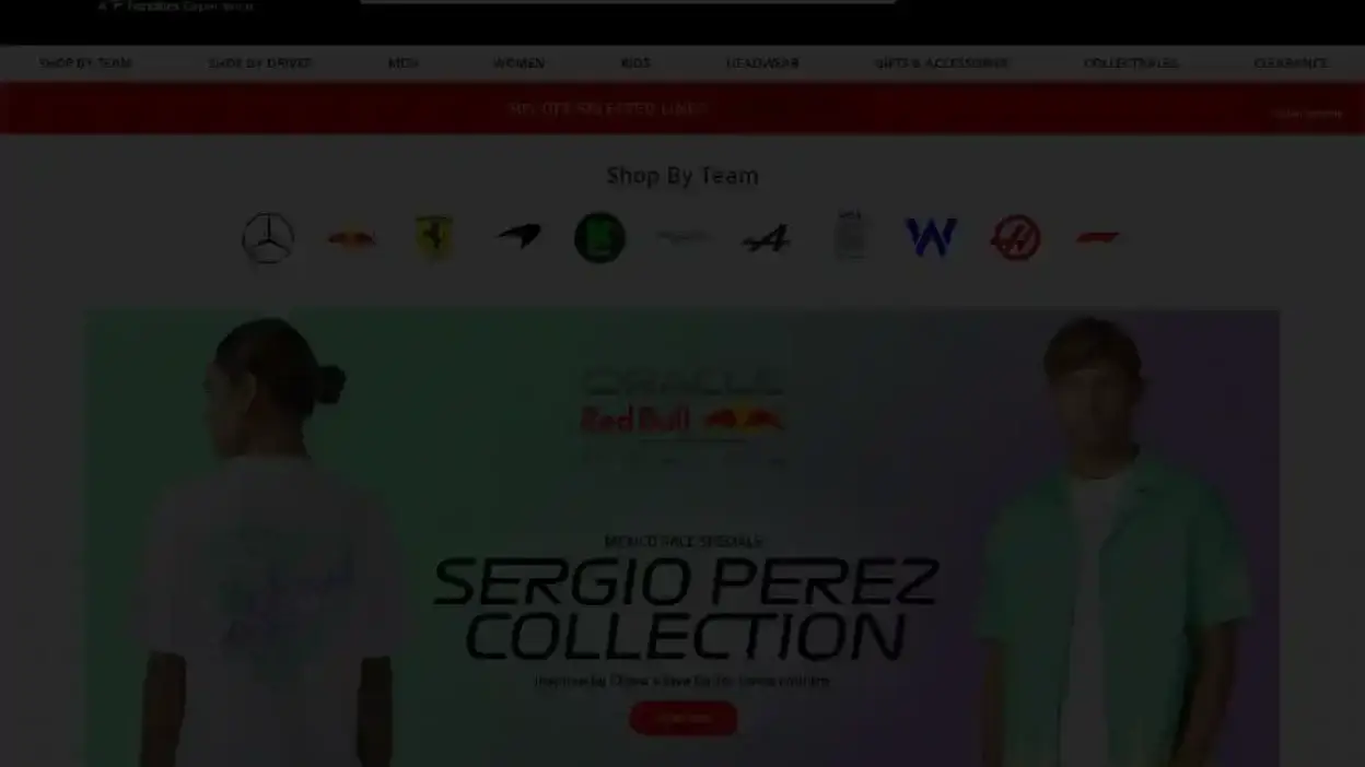 Screenshot of Non-Delivery scam website Eu-f1store1-formula1.shop
