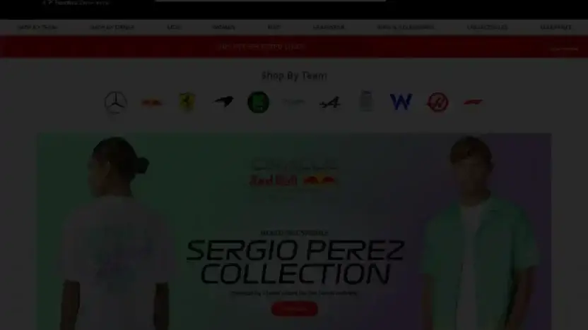 Screenshot of Non-Delivery scam website Eu-f1store1-formula1.shop