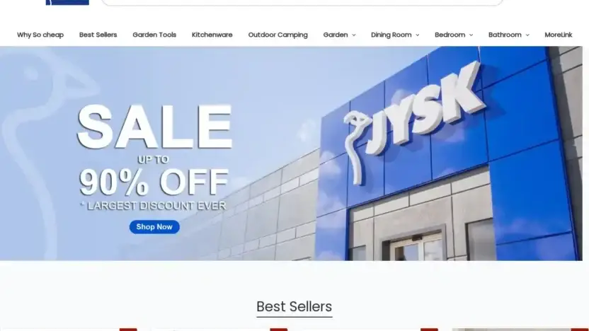 Screenshot of Non-Delivery scam website Euhomefurnishing.com