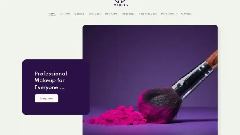 Screenshot of Non-Delivery scam website Evadrew.us