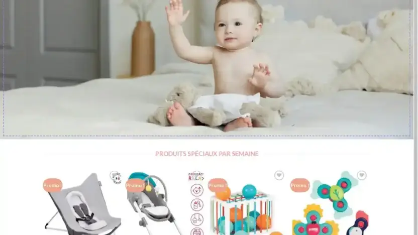 Screenshot of Non-Delivery scam website Eveilbebesolde.com