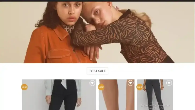 Screenshot of Non-Delivery scam website Evenoddshop.com