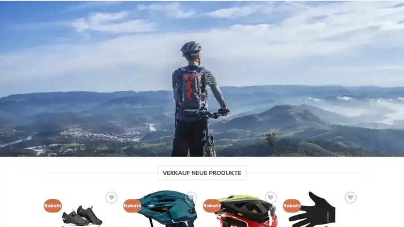 Screenshot of Sport scam website Fahrradmtb.com