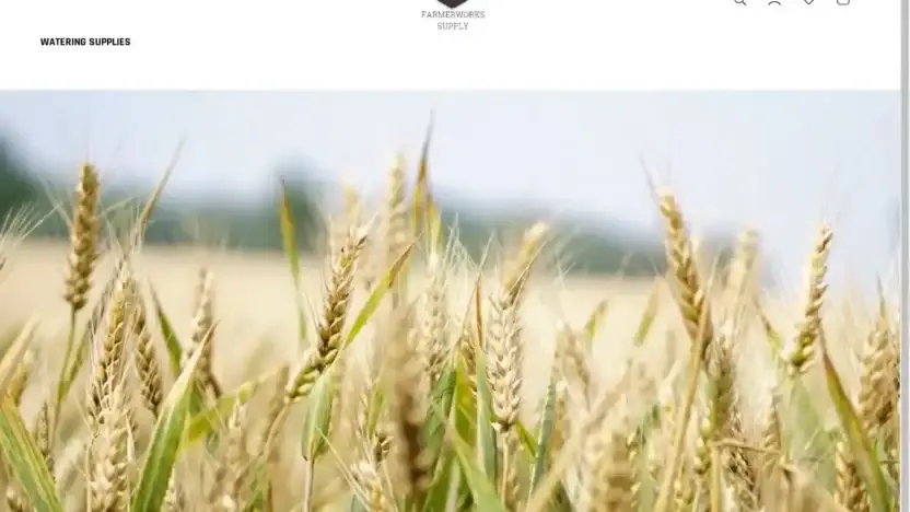 Screenshot of Non-Delivery scam website Farmerworkssupply.com