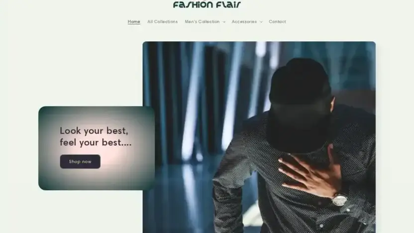 Screenshot of Fashion scam website Fashionflair.online