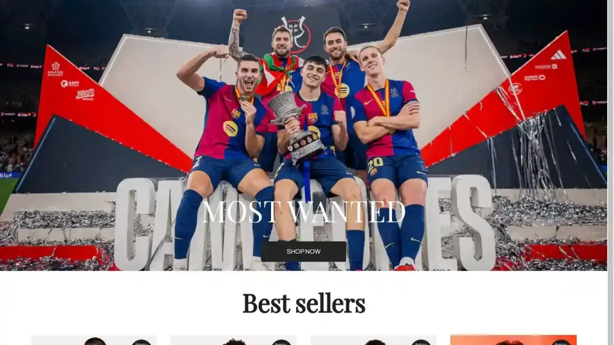 Screenshot of Non-Delivery scam website Fcbarcelona-eu.com