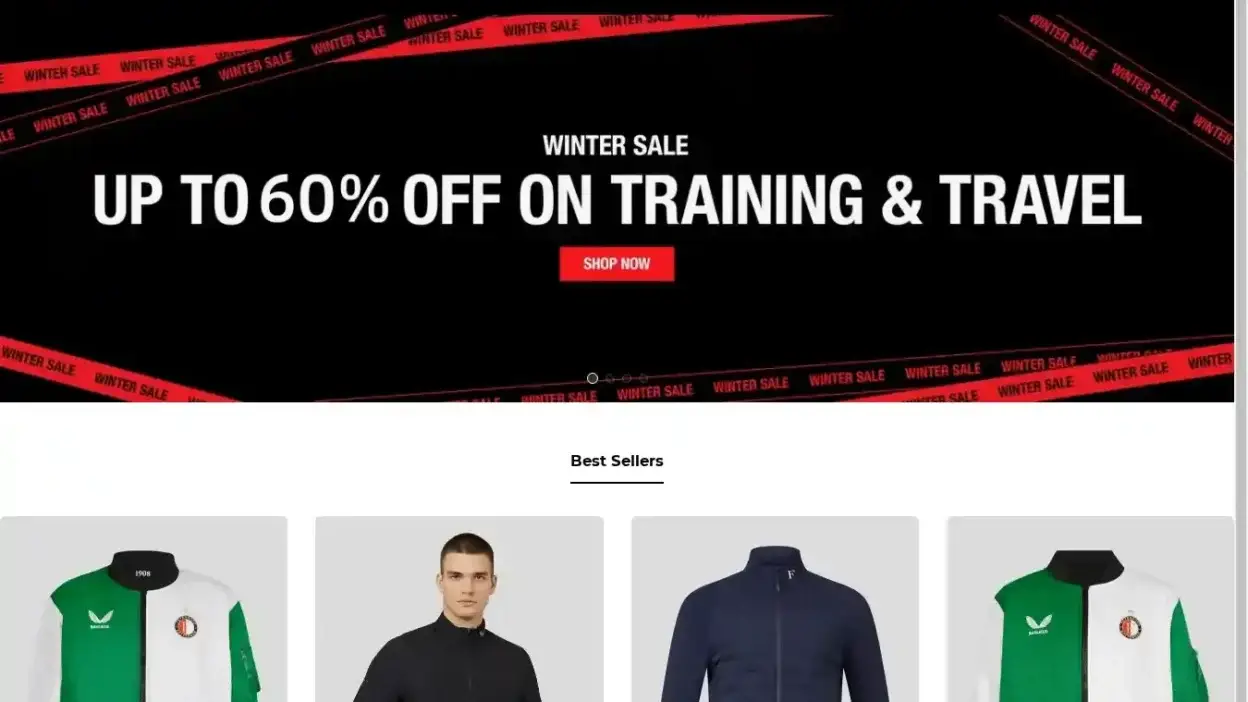 Screenshot of Non-Delivery scam website Feyenoordonline.shop