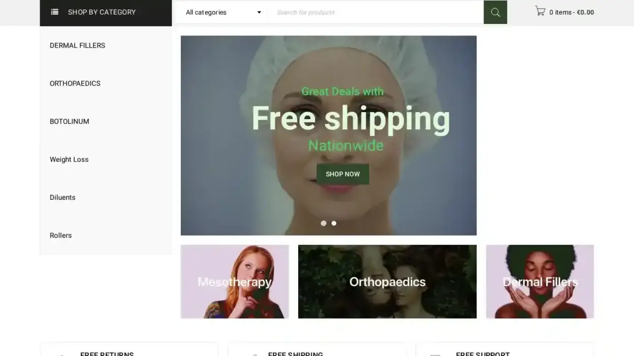 Screenshot of Medical scam website Fillerpros.com