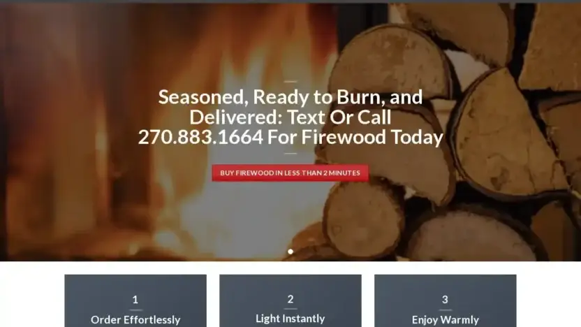 Screenshot of Non-Delivery scam website Firewoodforsaleonline.com