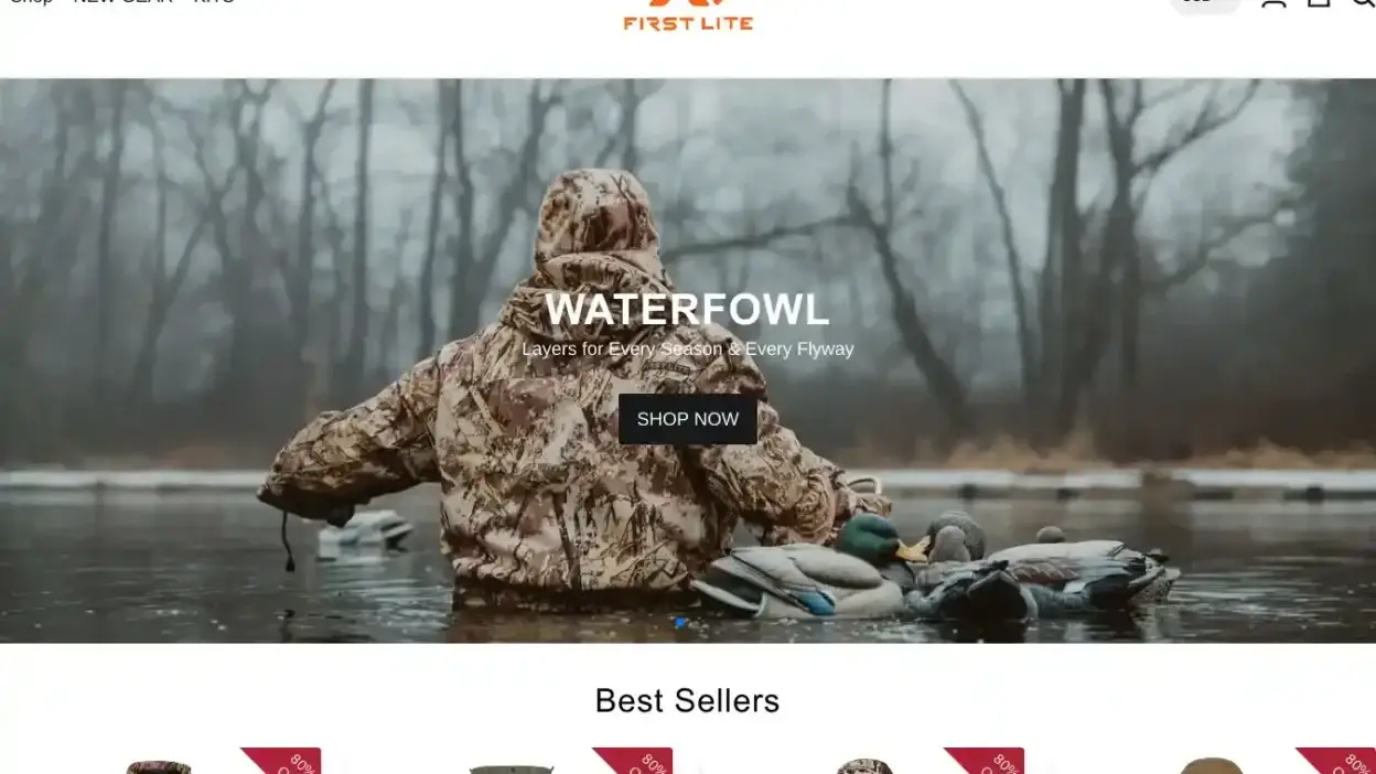 Screenshot of Non-Delivery scam website Firstlite-us.com