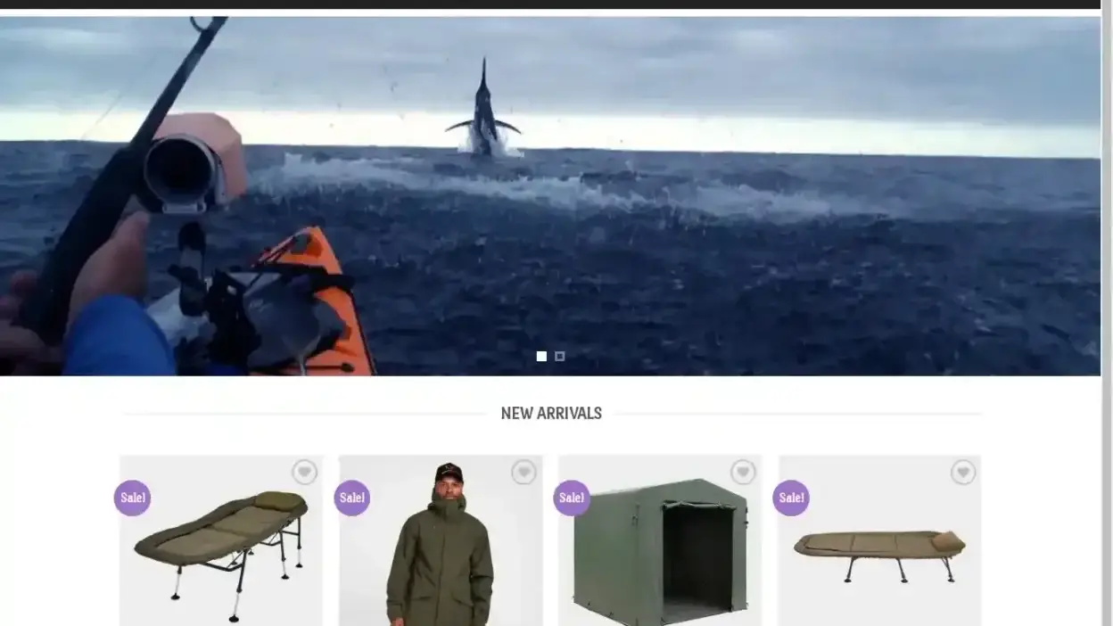 Screenshot of Non-Delivery scam website Fishingwestlake.com