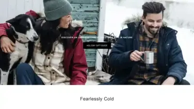 Screenshot of scam website Fjallraveninc.com