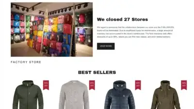 Screenshot of Non-Delivery scam website Fjallravensyvip.shop