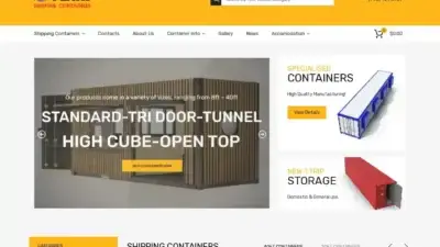 Screenshot of Container scam website Flaircontainers.com