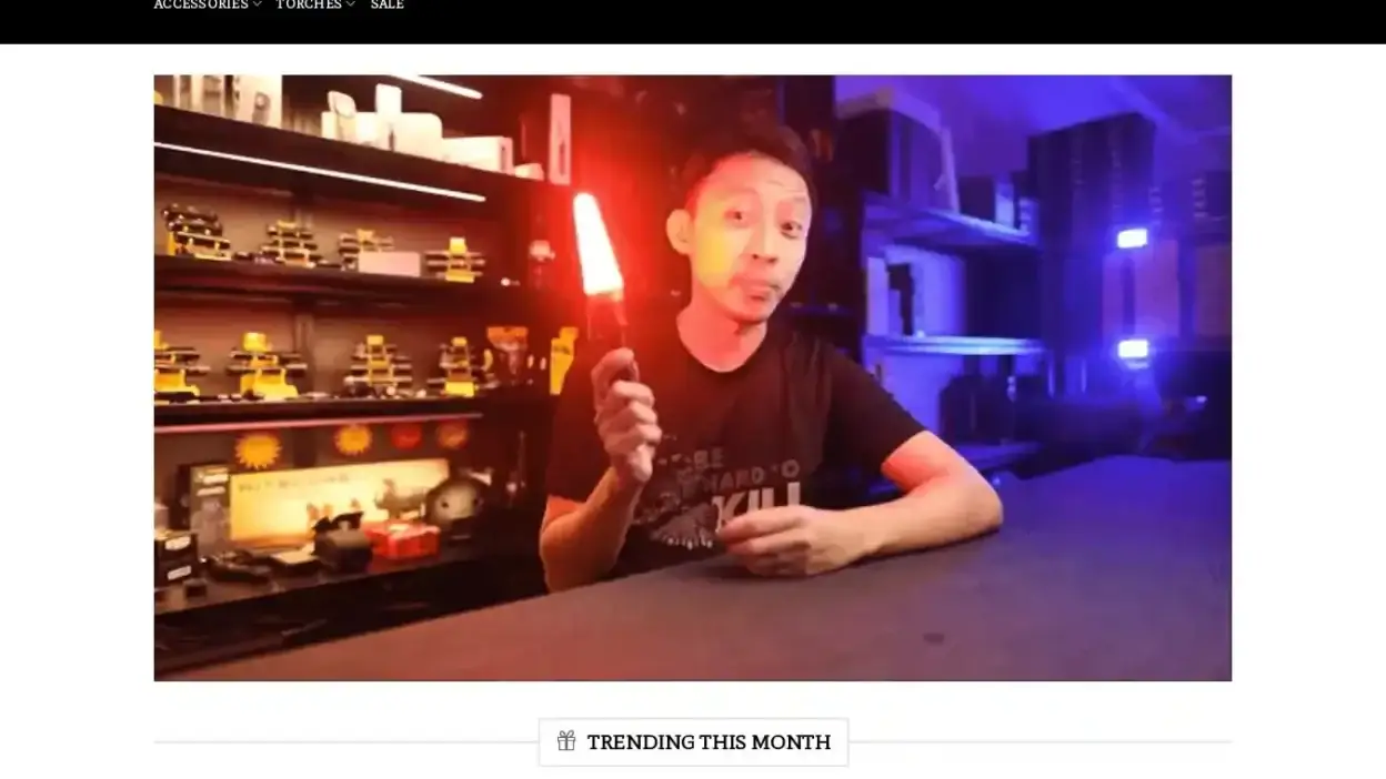 Screenshot of Non-Delivery scam website Flashlightnew.com