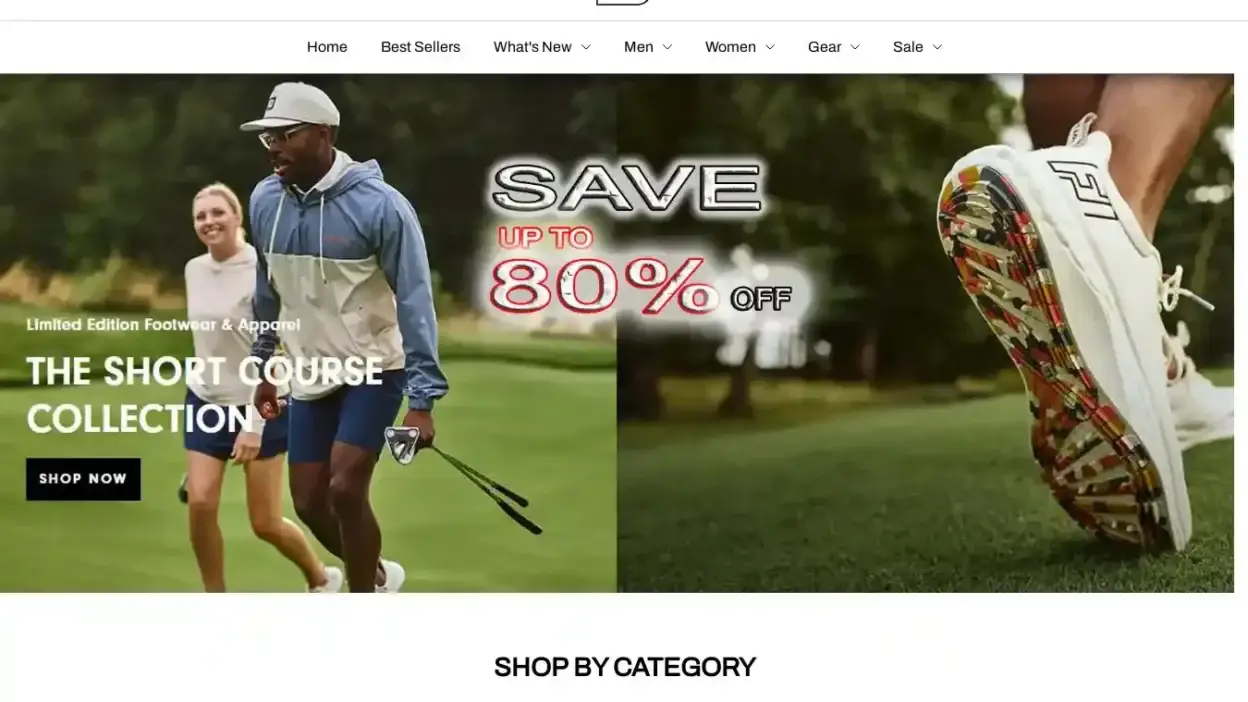 Screenshot of Non-Delivery scam website Footjoyhotsale.com