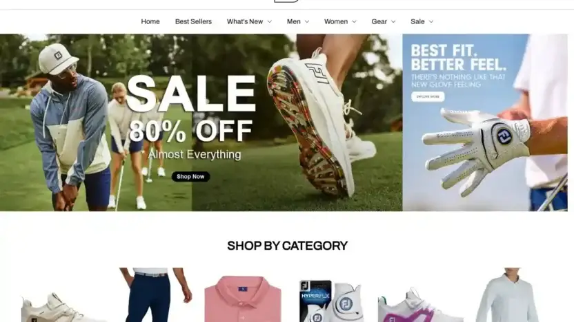 Screenshot of Non-Delivery scam website Footjoyshop.com