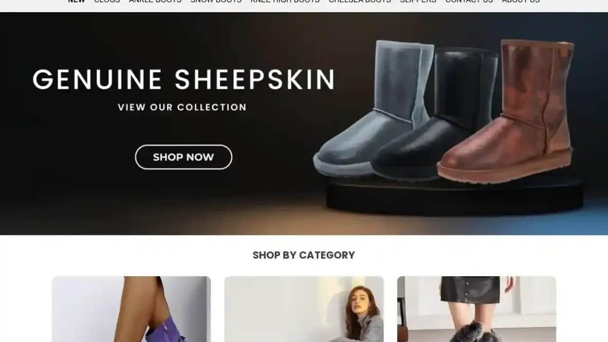 Screenshot of Non-Delivery scam website Footwearelite.com