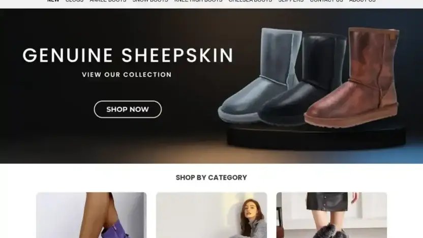 Screenshot of Non-Delivery scam website Footwearelite.com