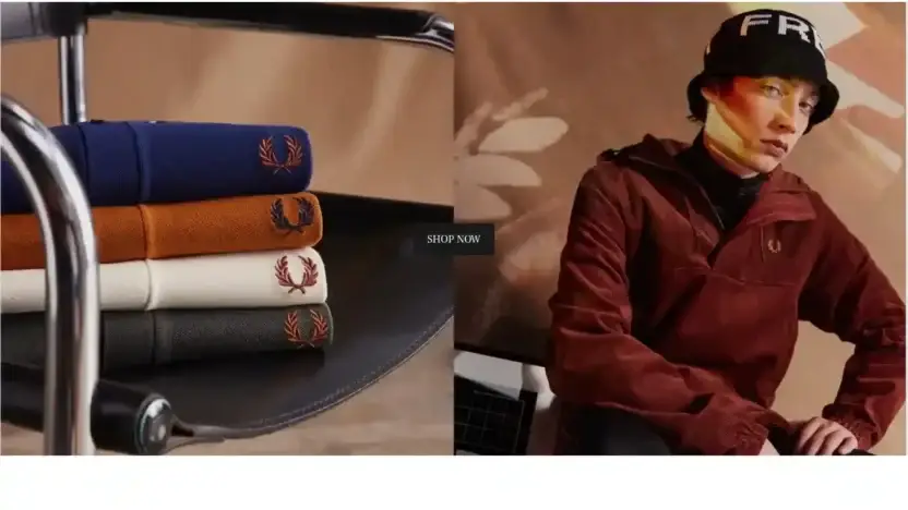 Screenshot of Fashion scam website Fredperryvip.com