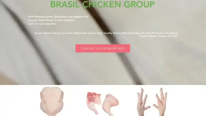 Screenshot of Commodity scam website Frozenchickengroup.com