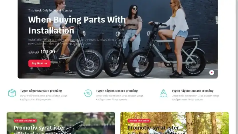 Screenshot of Non-Delivery scam website Fullychargedbikes.com