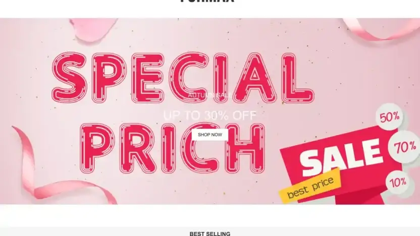 Screenshot of Non-Delivery scam website Furmaxfurnishings.shop