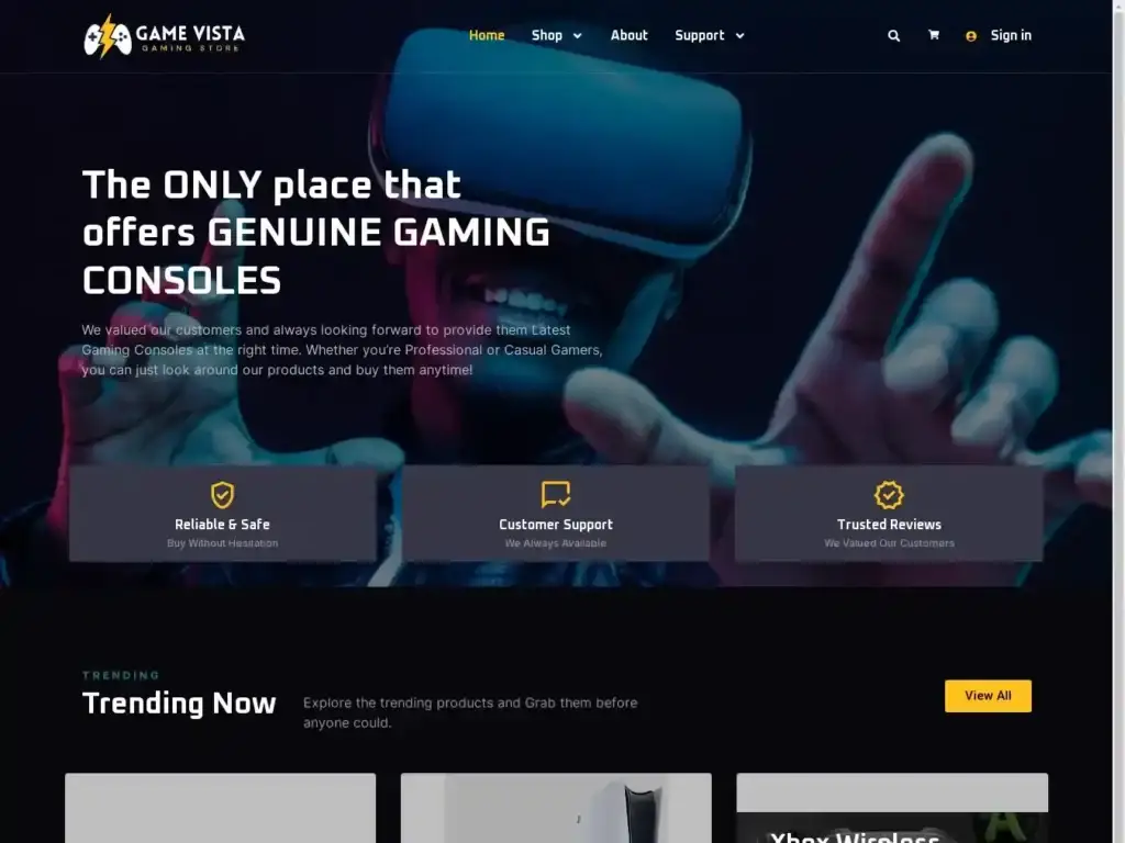 gamevistagamingstore-com Alternative Text