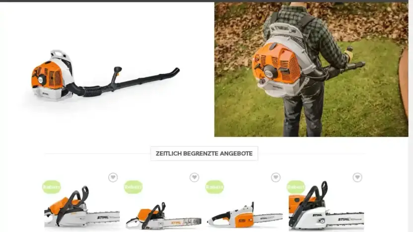 Screenshot of Non-Delivery scam website Gartenwerkzeugde.com