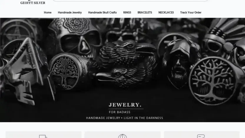 Screenshot of Non-Delivery scam website Geofftsilver.store