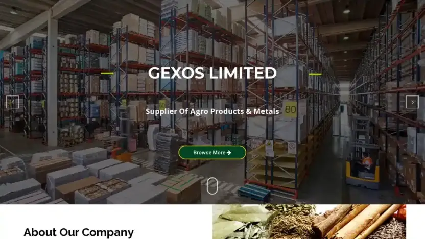 Screenshot of Non-Delivery scam website Gexosltd.com