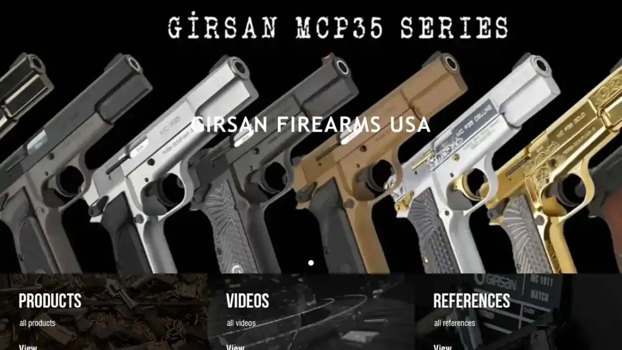Screenshot of Sport scam website Girsanfirearmsusa.com