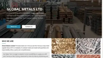 Screenshot of Non-Delivery scam website Globalmetalslimited.com