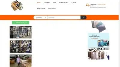 Screenshot of Liquidation scam website Globalpalletsliquidation.com