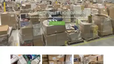 Screenshot of Liquidation scam website Globapall.com