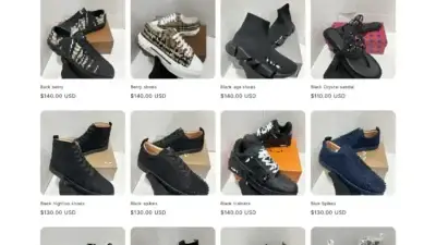 Screenshot of Fashion scam website Goddessshoescabinet.com