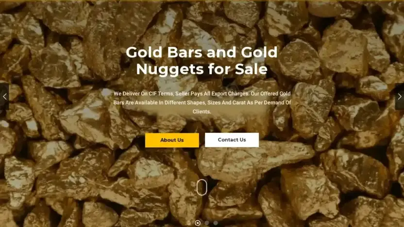 Screenshot of Non-Delivery scam website Goldmineralke.com