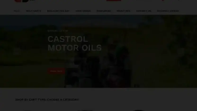 Screenshot of Non-Delivery scam website Golfcartshopusa.com
