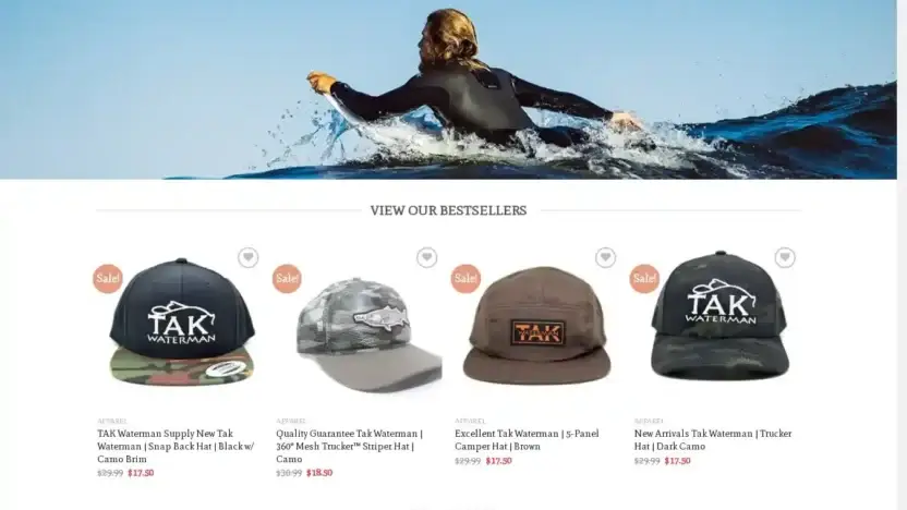 Screenshot of Non-Delivery scam website Gonefishingpro.com