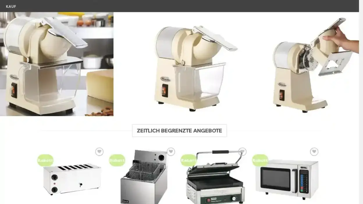 Screenshot of Non-Delivery scam website Gourmet-kuche.com