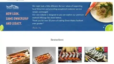 Screenshot of Non-Delivery scam website Greatalaskaco.com