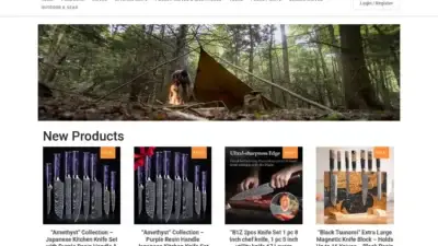 Screenshot of Non-Delivery scam website Greatknifeshop.com