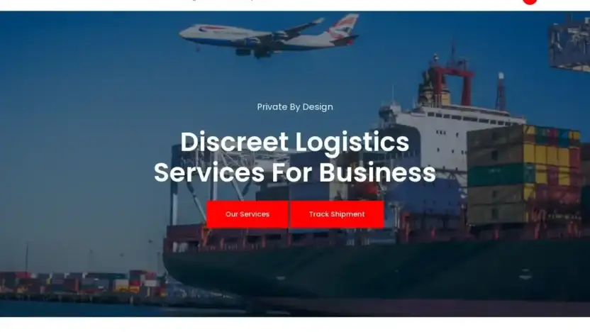 Screenshot of Non-Delivery scam website Gryphoncargo.com